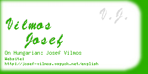 vilmos josef business card